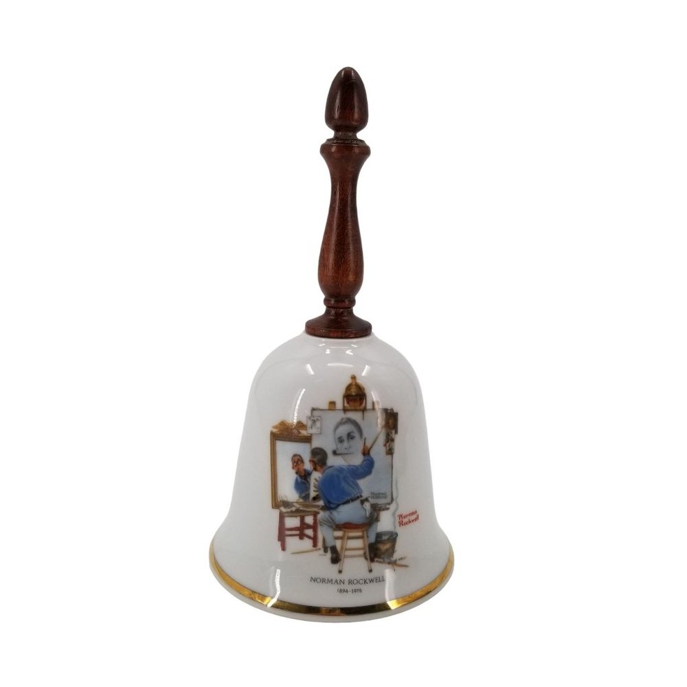 Norman Rockwell Bell Collection from the Danbury Mint "Triple Self- Portrait"
